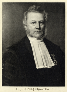 105567 Portret van G.J. Loncq, geboren 1810, hoogleraar in de geneeskunde aan de Utrechtse hogeschool (1840-1880), ...